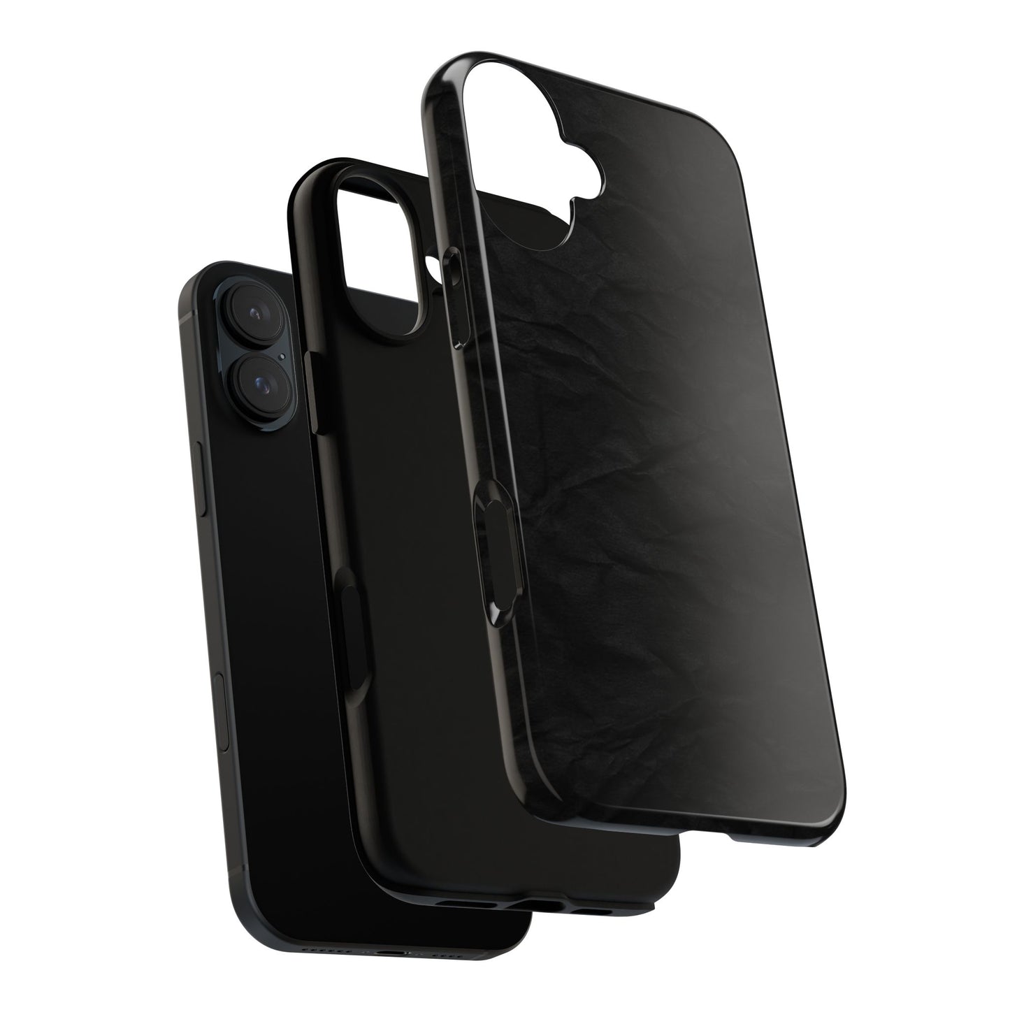 Black Wrinkled Phone Case