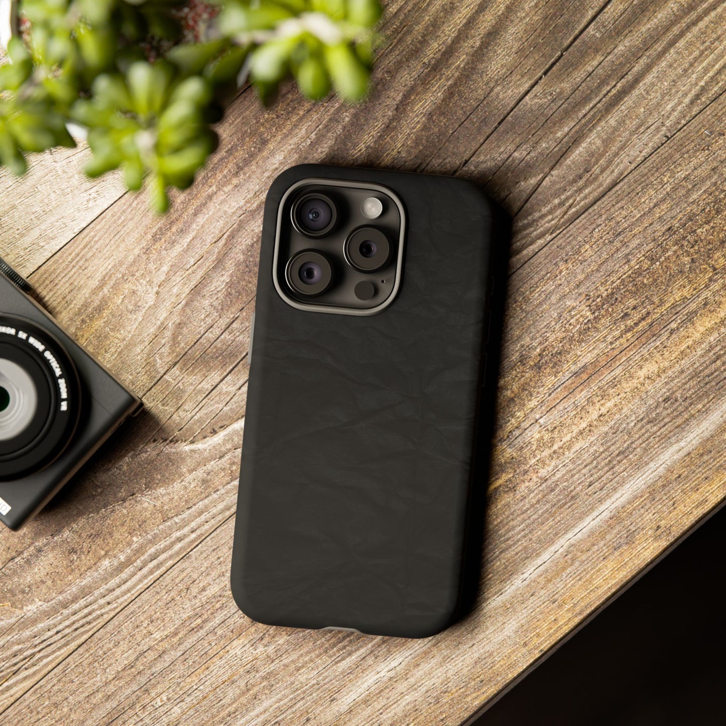 Black Wrinkled Phone Case