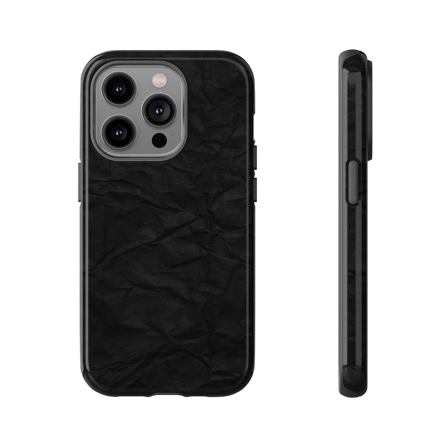 Black Wrinkled Phone Case