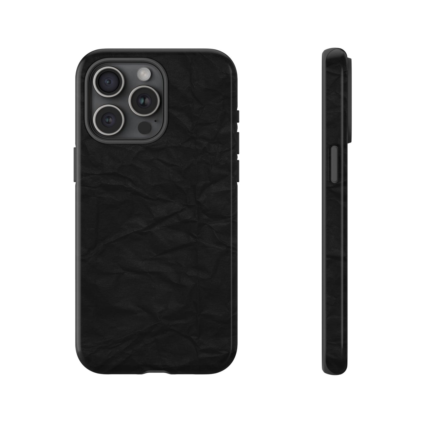 Black Wrinkled Phone Case