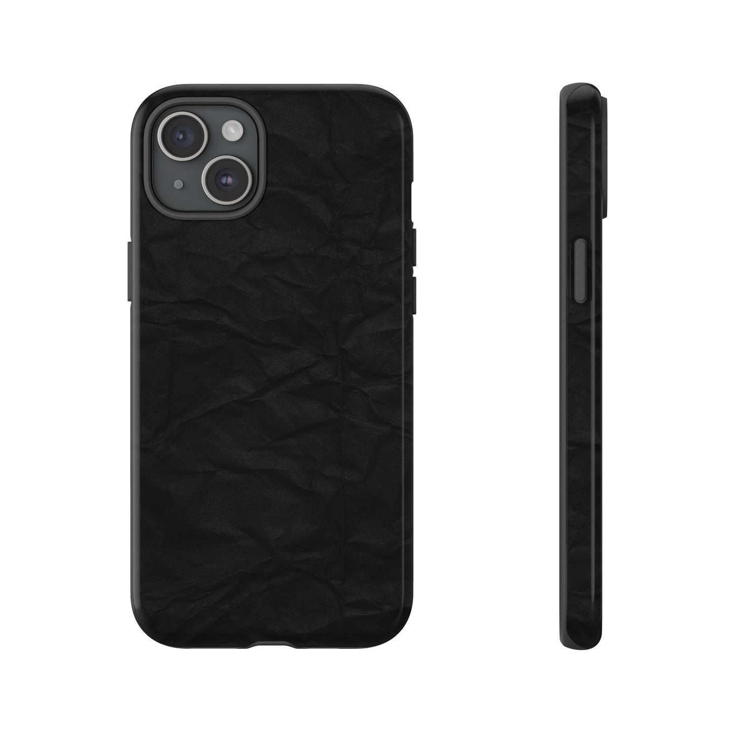 Black Wrinkled Phone Case