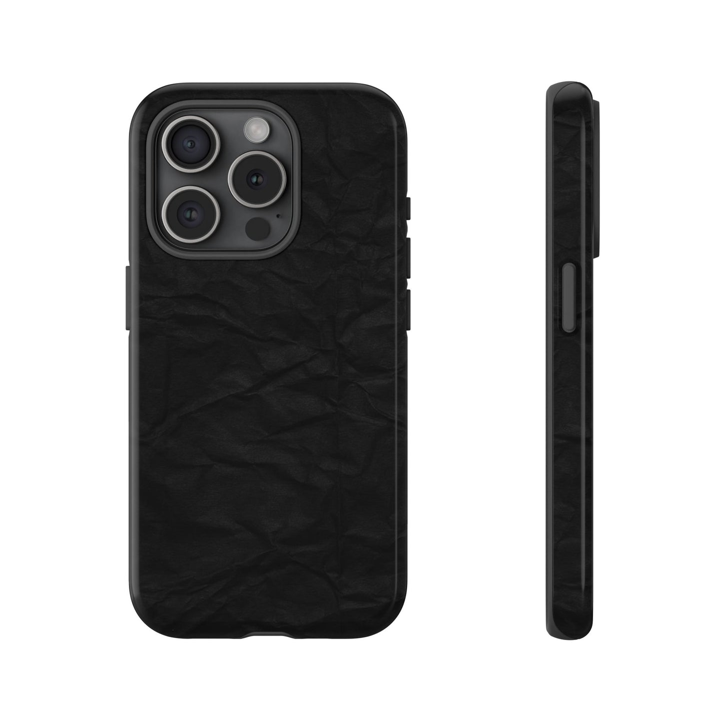 Black Wrinkled Phone Case