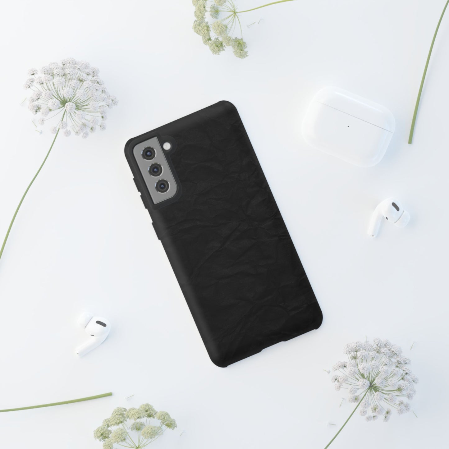 Black Wrinkled Phone Case