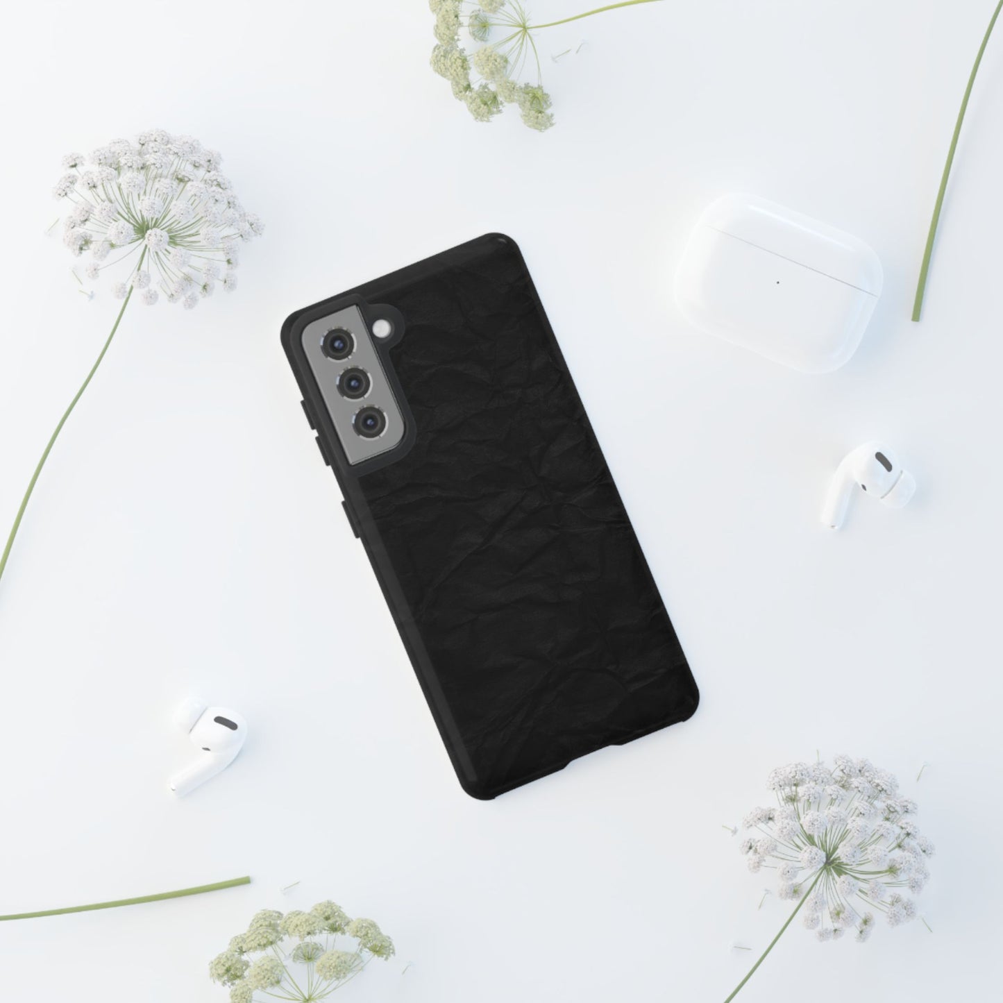 Black Wrinkled Phone Case