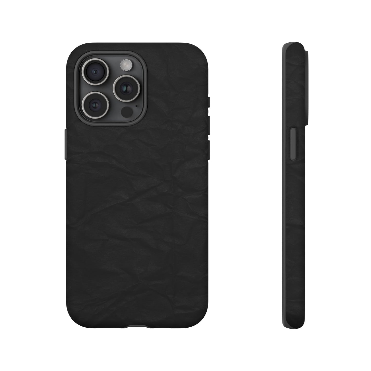 Black Wrinkled Phone Case