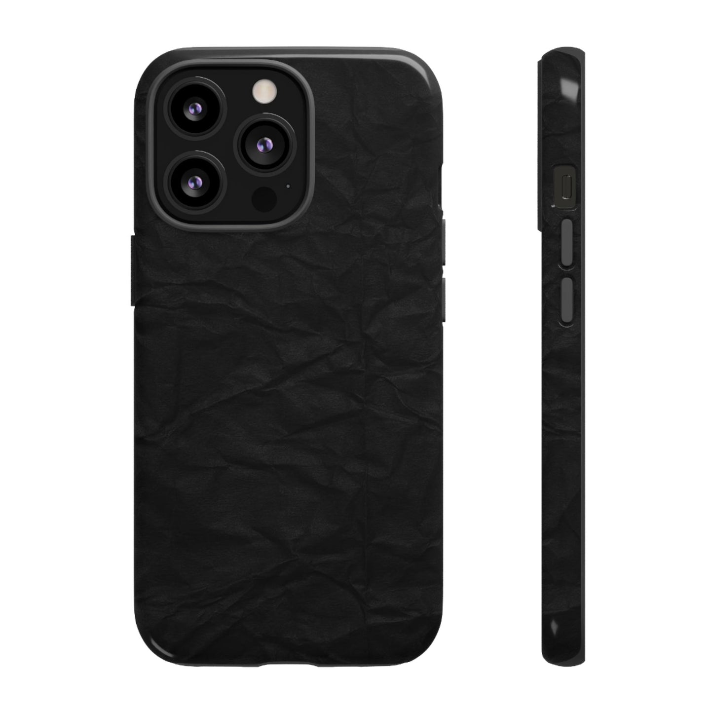 Black Wrinkled Phone Case