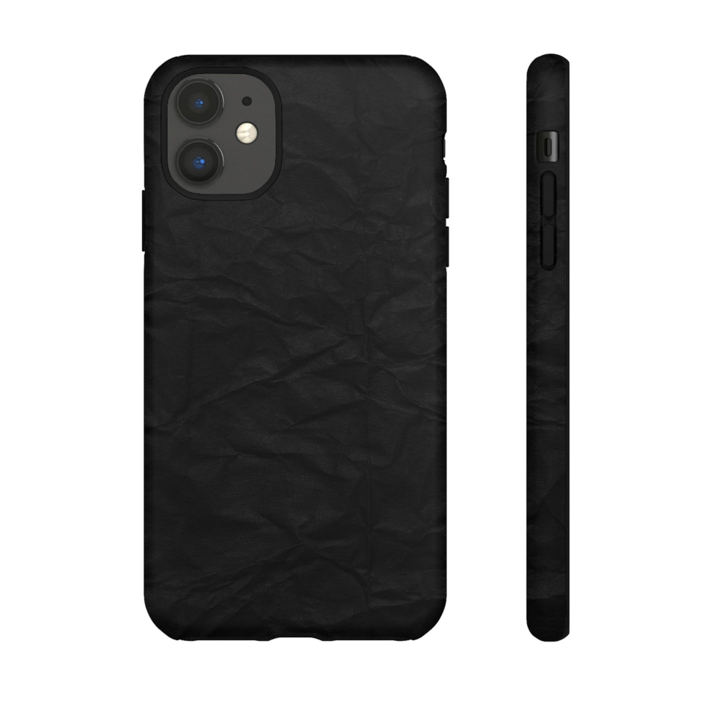 Black Wrinkled Phone Case