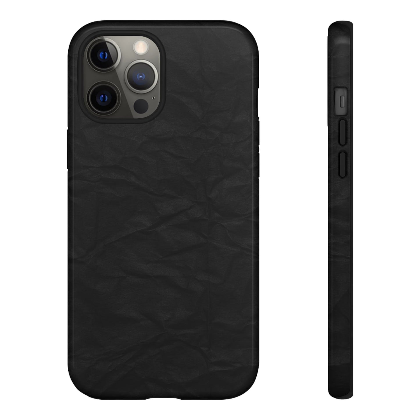 Black Wrinkled Phone Case