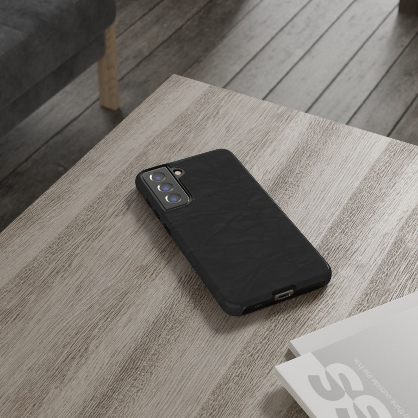 Black Wrinkled Phone Case